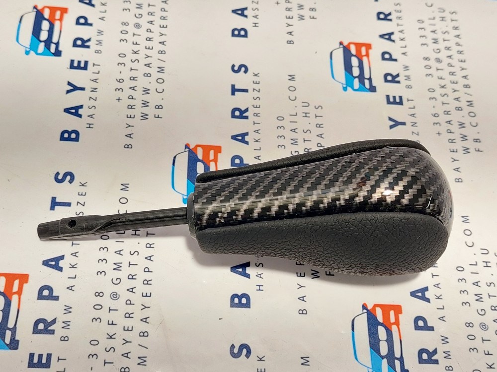 BMW E81 E82 E87 E90 E91 E92 E93 X1 Z4 új karbon carbon bõr automata váltógomb váltókar váltó kar gomb 3. kép