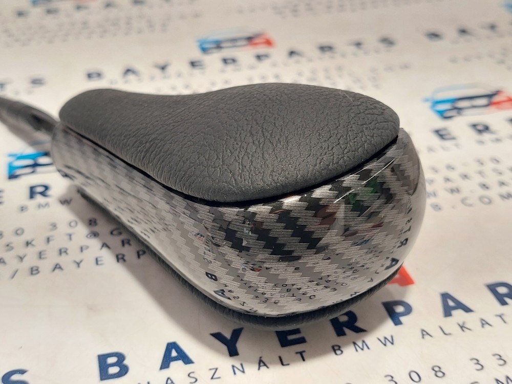 BMW E81 E82 E87 E90 E91 E92 E93 X1 Z4 új karbon carbon bõr automata váltógomb váltókar váltó kar gomb 7. kép