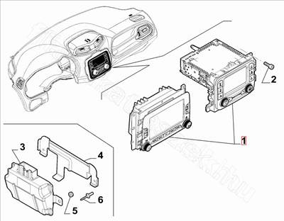 Autórádió      JEEP RENEGADE - FIAT eredeti 735655937