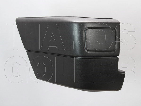 VW T4 1990-1995 Caravelle/Multivan - Hátsó lökh. sarok bal,fekete (prizma lyuk nélkül) 1. kép