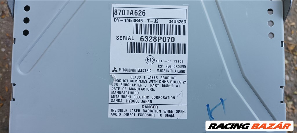 Mitsubishi Lancer VIII, Outlander, ASX gyári cd-s rádió 8701a626 3. kép