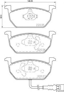 BREMBO P 85 137 - fékbetét AUDI SEAT SKODA VW