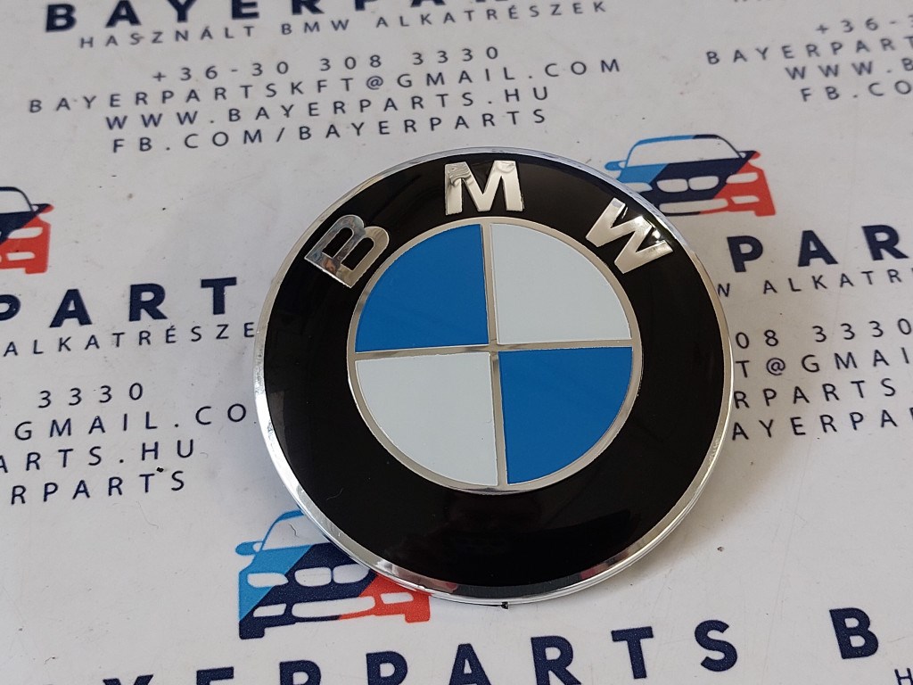 BMW E46 E30 E36 E39 E38 E90 X5 stb bontott elsõ embléma 82mm 2. kép