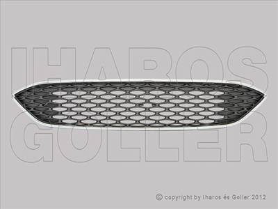 Ford Focus 2014-2018 - Hűtődíszrács króm kerettel (méhsejt mintás)