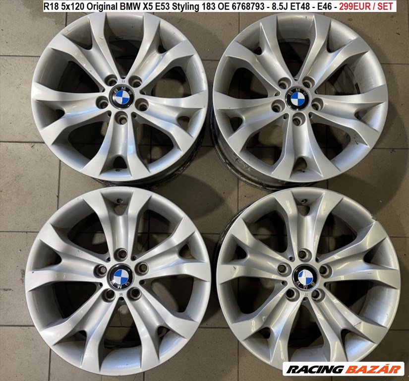 R18 5x120 Original BMW X5 E53 Styling 183 OE 6768793 - 8.5J ET48 - E46  1. kép