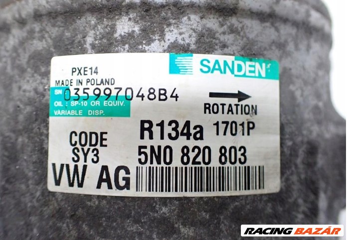 Volkswagen Golf V 1.9 TDI BXJ klímakompresszor 5n0820803 3. kép