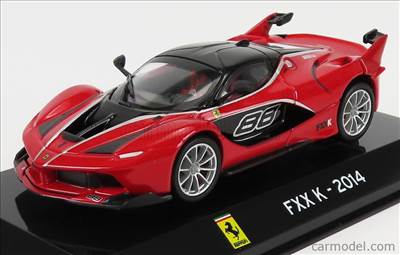 FERRARI FXX-K N 88 2014 - CON VETRINA - WITH SHOWCASE RED BLACK