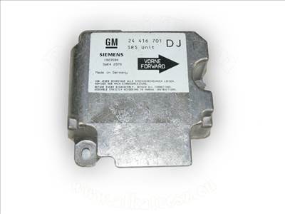 Opel Vectra B 1995-2001 - vezérlőegység, légzsák, kivéve ONSTAR, jelölés: DJ, BD, DB, TY 