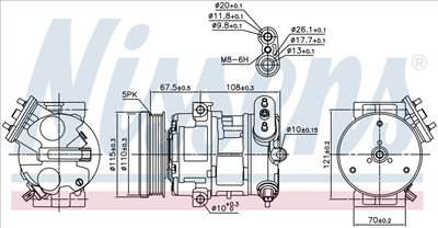 NISSENS 89100 Klímakompresszor 5SL12C