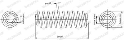 MONROE SP3983 - futómű rugó AUDI SEAT