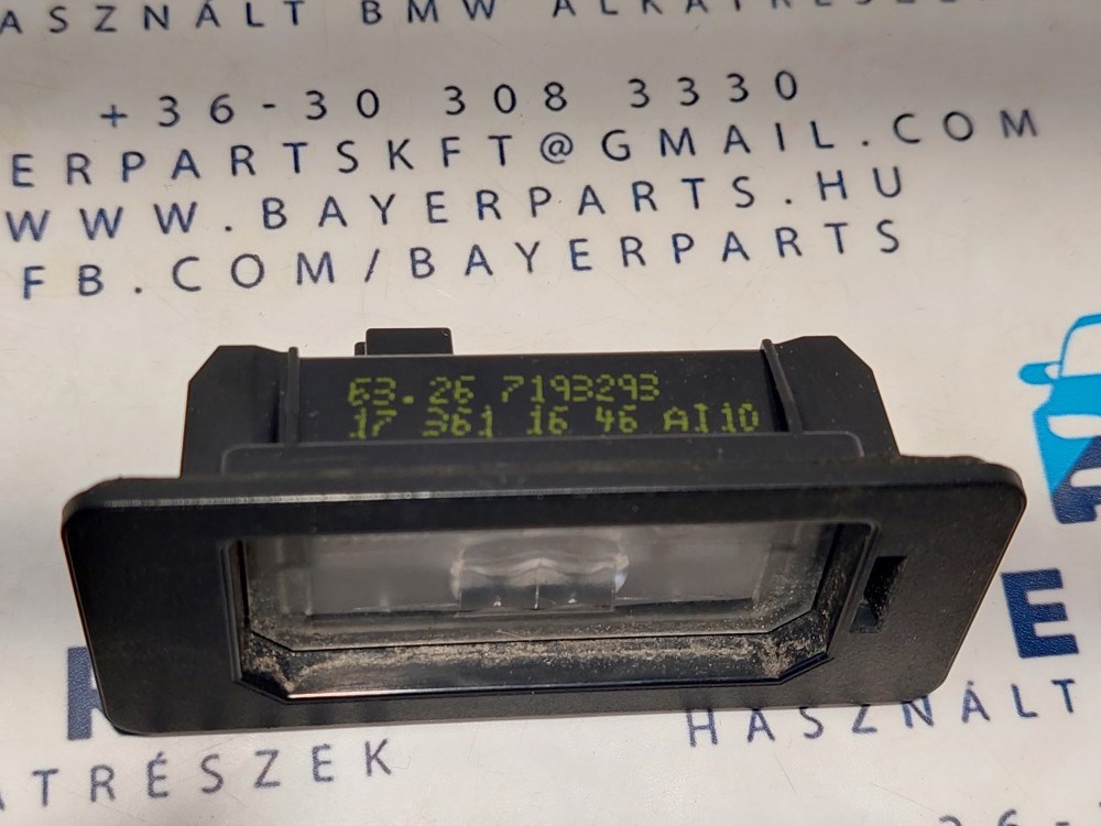 BMW E90 E82 E88 E60 F30 F32 F10 X1 X3 X5 X6 rendszám tábla LED rendszámtábla világítás 2. kép