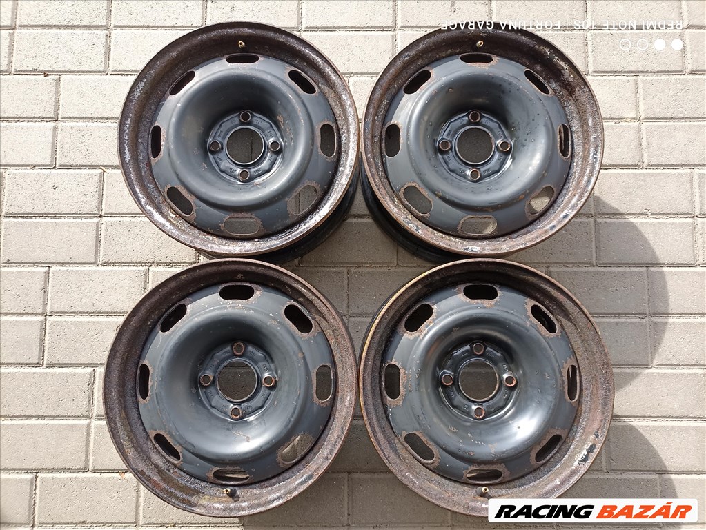 4x108 15" Citroen / Peugeot használt gyári lemezfelni garnitúra (R020) 1. kép