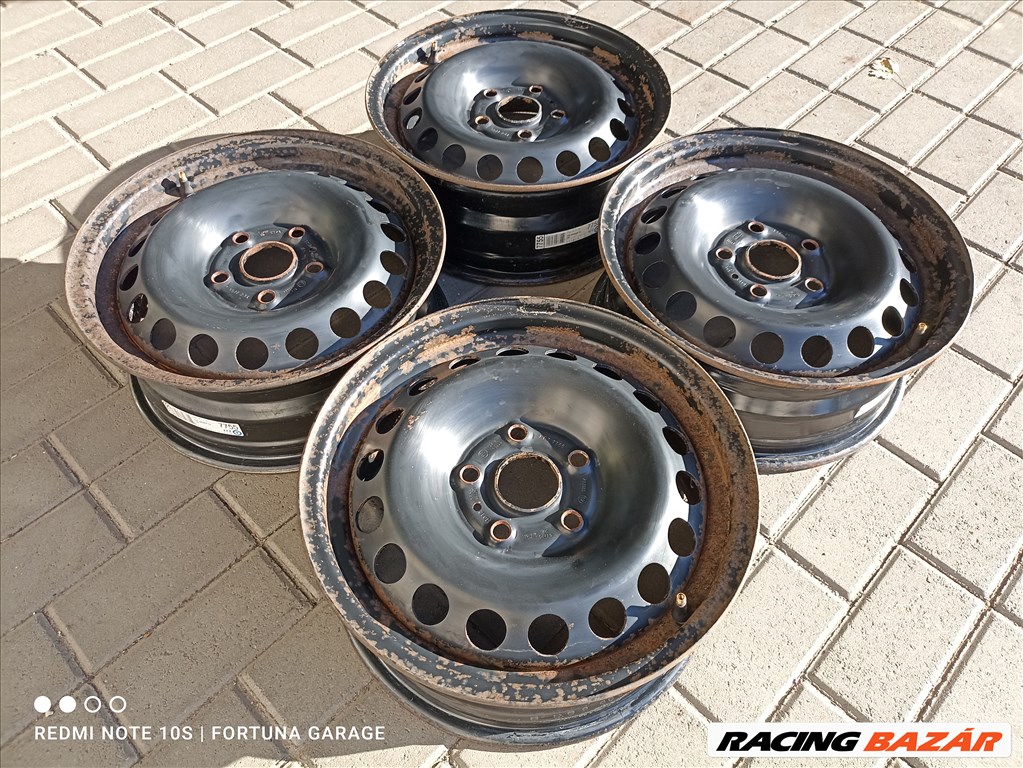 5x112 15" Volkswagen használt lemezfelni garnitúra (R024) 2. kép