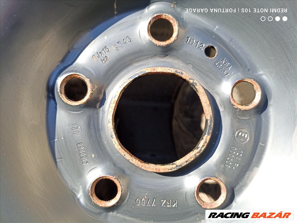 5x112 15" Volkswagen használt lemezfelni garnitúra (R024) 7. kép