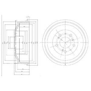 DELPHI BF153 - fékdob ALFA ROMEO AUVERLAND CITROËN FIAT PEUGEOT