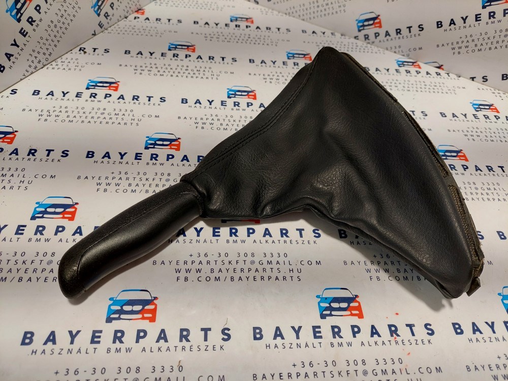 BMW E46 fekete bõr kézifék szoknya zsák markolat 2. kép