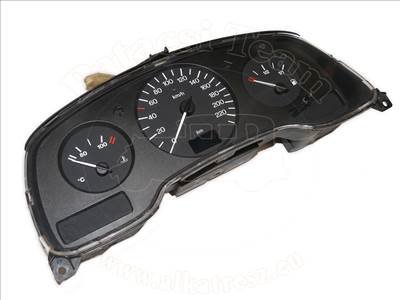 Opel Astra G 1997-2010 - műszeregység, fekete számlapokkal, kivéve fordulatszámmérő, KMH, -01, jelölés: GQ