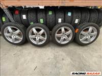  5x120 lyukosztású 17" használt Dezent alufelni, rajta 225/50 használt Michelin téli gumi gumi 