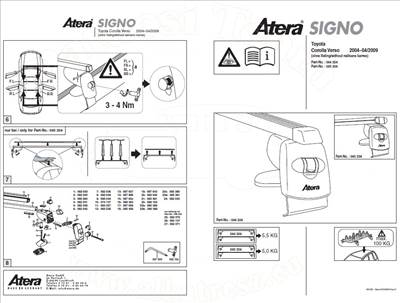 Toyota Corolla 2004-2009 Verso - T.csomagt. acél zárható (nem tetősínes)