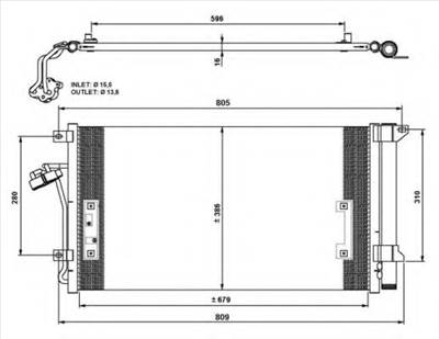 MTR 12133770 - klíma kondenzátor AUDI PORSCHE VW