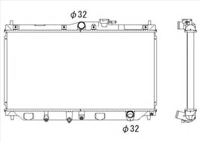 NRF 507728 - Vízhűtő (Hűtőradiátor) HONDA ROVER