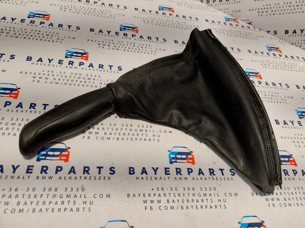 BMW E46 fekete bõr kézifék szoknya zsák markolat 2. kép