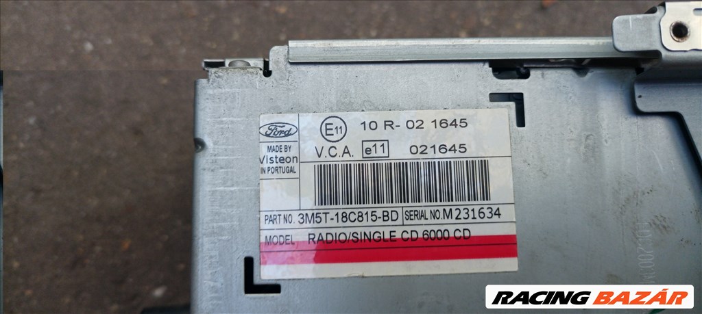 Ford C-Max Mk1 cd-s rádió kódjával együtt eladó. 3m5t18c815bd 3. kép