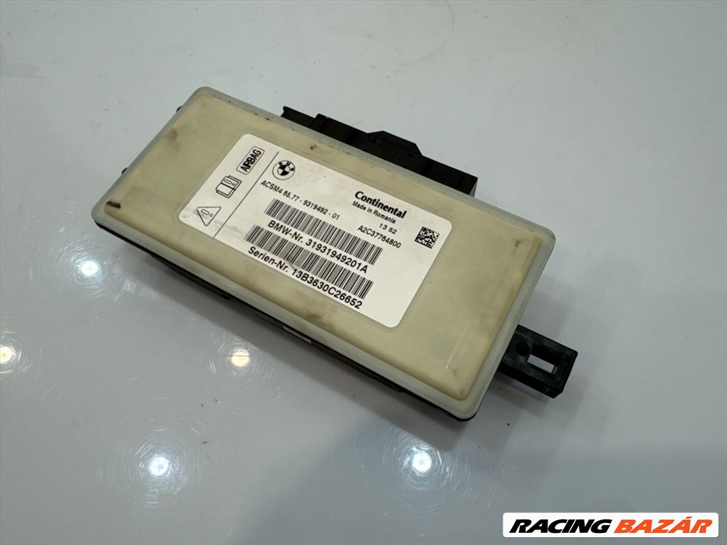 BMW F07 F10 F11 F06 F01 F25 X3 X4 légzsák vezérlő 65779319492 acsm4 2. kép