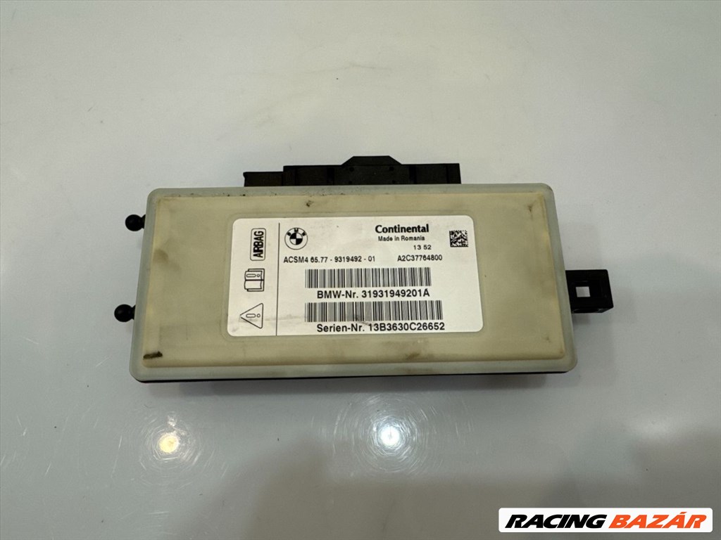 BMW F07 F10 F11 F06 F01 F25 X3 X4 légzsák vezérlő 65779319492 acsm4 1. kép