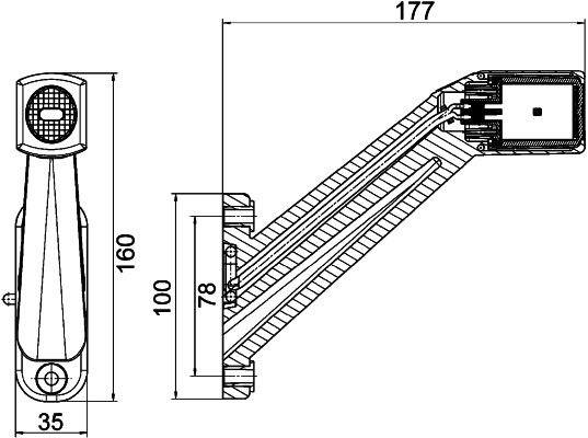Körvonalfény HELLA 2XS 011 744-031 for SCANIA, DAF, TERBERG-BENSCHOP, PACTON, … 3. kép
