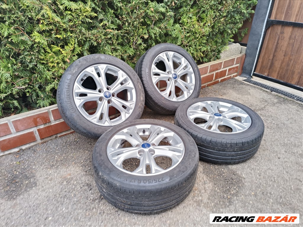  5x108 lyukosztású 17" használt Ford alufelni, rajta 225/50 használt nyári gumi 3. kép