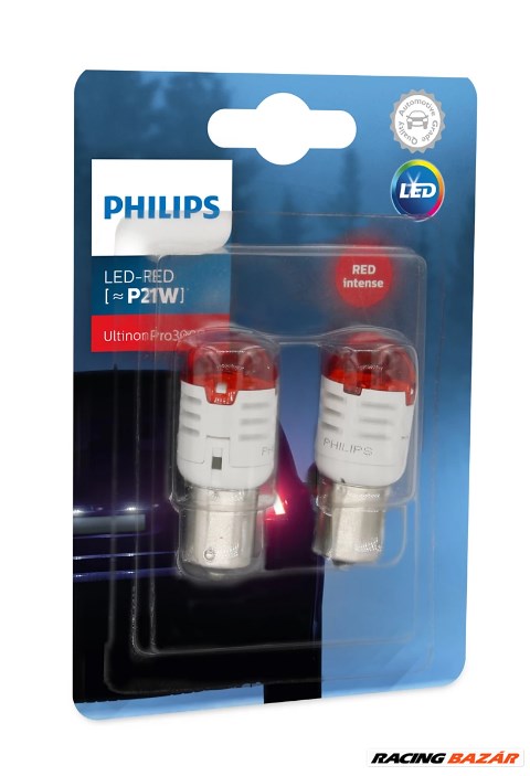 PHILIPS Ultinon Pro3000 SI Piros LED P21W 1. kép