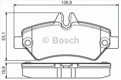 BOSCH 0 986 495 100 - fékbetét MERCEDES-BENZ VW