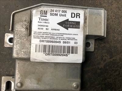 OPEL CORSA C F08, F68 Légzsák Elektronika (08279) 24417006, 342853160
