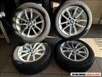 BMW gyári, újszerű, 5x112 lyukosztású 16" alufelni, rajta 205/55 újszerű Bridgestone téli gumi