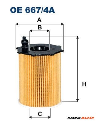 olajszűrő FILTRON OE 667/4A for CITROËN, OPEL, PEUGEOT, TOYOTA, … 1. kép
