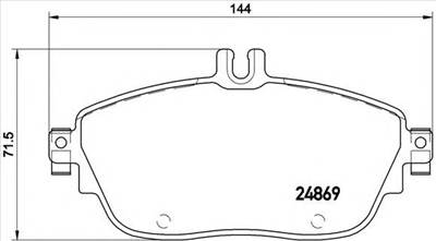 BREMBO P 50 093 - fékbetét INFINITI MERCEDES-BENZ MERCEDES-BENZ (BBDC)