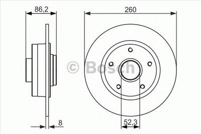 BOSCH 0 986 479 684 - féktárcsa RENAULT