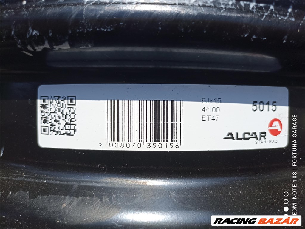 4x100 15" Hyundai / Toyota új lemezfelni garnitúra (503) 4. kép