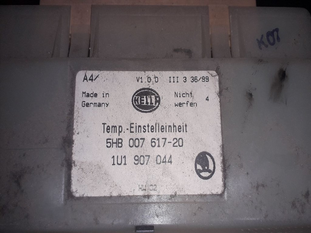 SKODA OCTAVIA I 1U2 Fűtéskapcsoló (13345) 1U1907044 3. kép