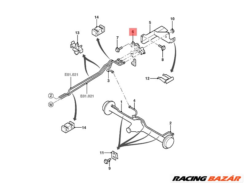 Ford Ranger Fékerőszabályzó 2.5D 2.5TD 1998-2012 - Helyettesítő Termék 1491175 1501769 5. kép