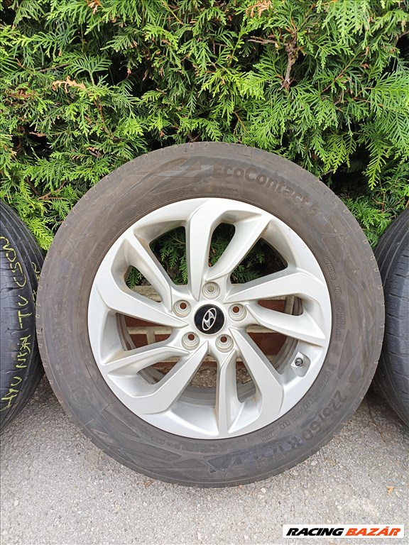  5x114.3 lyukosztású 17" újszerű Hyundai / Kia alufelni, rajta 225/60 használt nyári gumi  6. kép