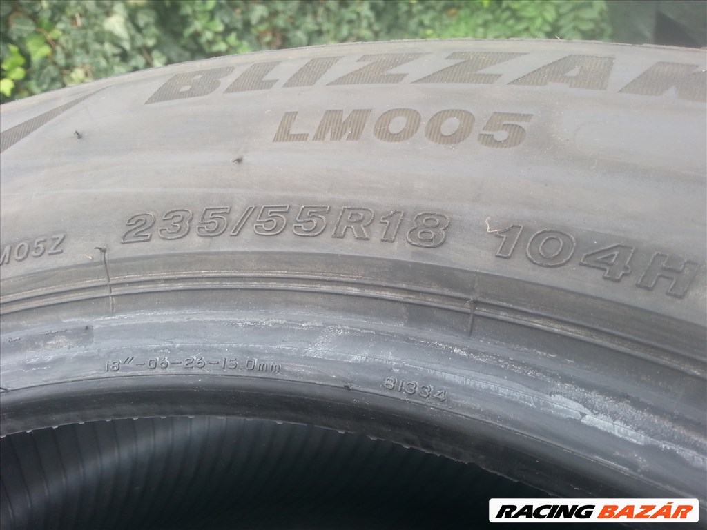  235/55R18 Bridgestone Blizzak LM005 újszerű téli gumi garnitúra 6. kép