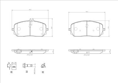 BREMBO P 50 152 - fékbetétkészlet, tárcsafék MERCEDES-BENZ MERCEDES-BENZ (BBDC)