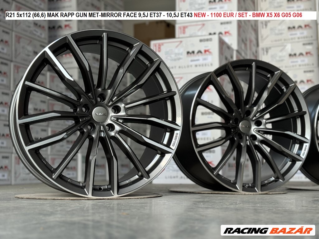 R21 5x112 (66,6) MAK RAPP GUN MET-MIRROR FACE BMW X5 X6 G05 G06  - Kétszéles alufelnik  1. kép