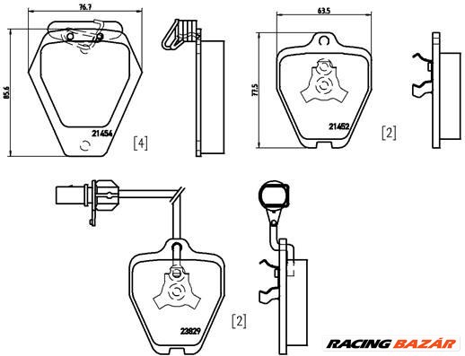fékbetétkészlet, tárcsafék BREMBO P 85 096 for AUDI, SEAT, SKODA, VW 1. kép