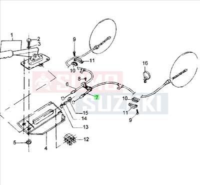 Suzuki Samurai SJ419 kézifék bowden bal 45049-00000