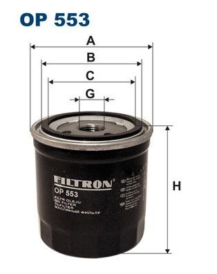 olajszűrő FILTRON OP 553 for PEUGEOT, CITROËN, FORD, FIAT, … 1. kép