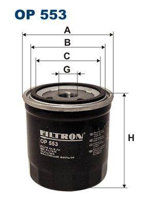 olajszűrő FILTRON OP 553 for PEUGEOT, CITROËN, FORD, FIAT, …