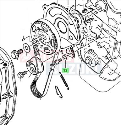 Suzuki Samurai SJ413 alátét vezérlés csavar 09160-06057